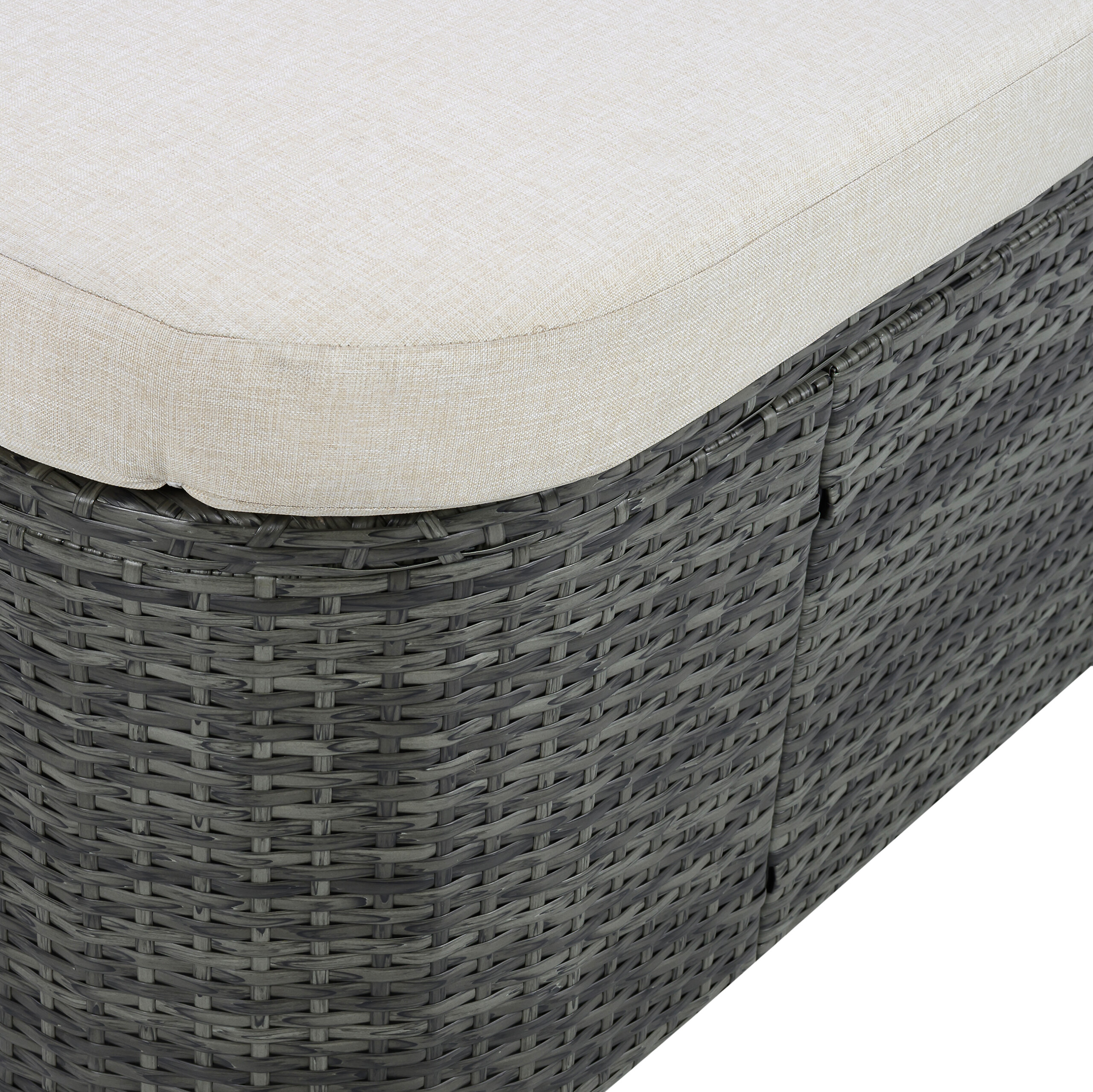 POCOline Gartenliege beige Stahl