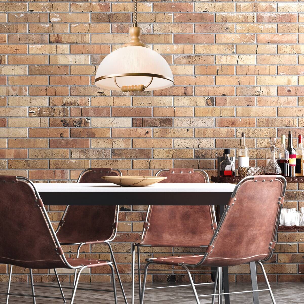 Lamkur Deckenleuchte RAMONA weiß Glas B/H/L: ca. 30x64x30 cm E27 1 Brennstellen