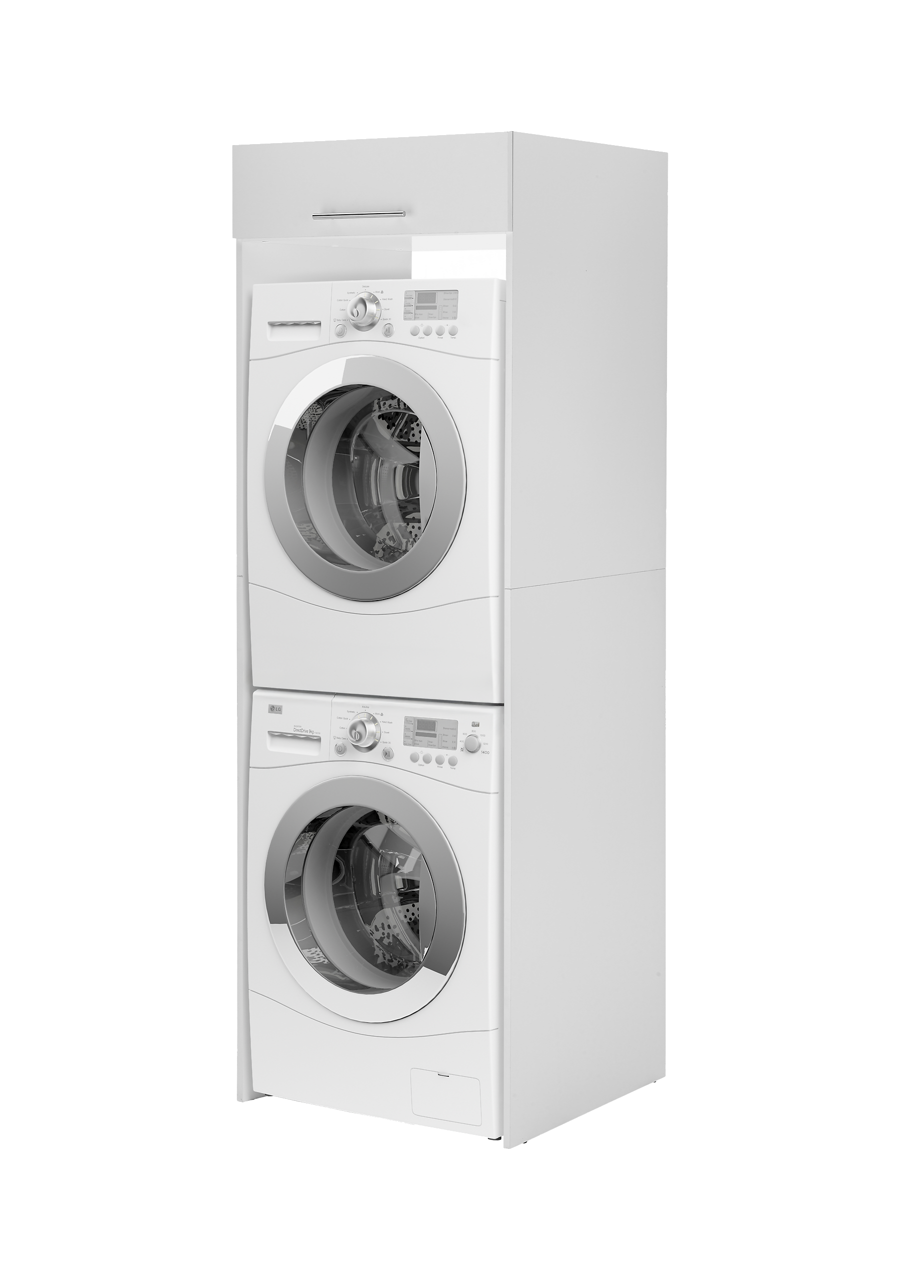 Respekta Waschmaschinenumbauschrank Clara weiß matt B/H/T: ca. 67,4x200x67,6 cm