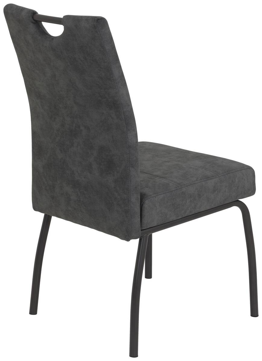 Stuhl Evelyn anthrazit Microfaser B/H/T: ca. 50x97x62 cm