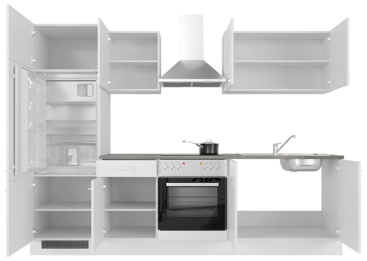 Küchenblock Lucca weiß matt B/H/T: ca. 270x200x60 cm