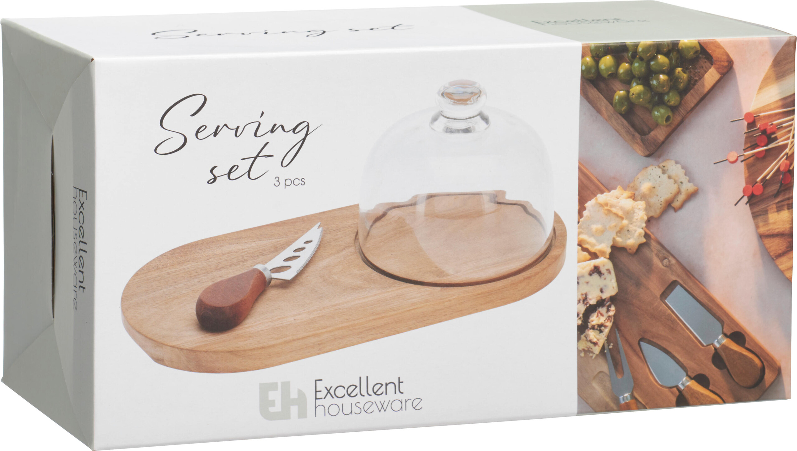 Servierset schwarz Edelstahl B/H/L: ca. 31x15x15,5 cm