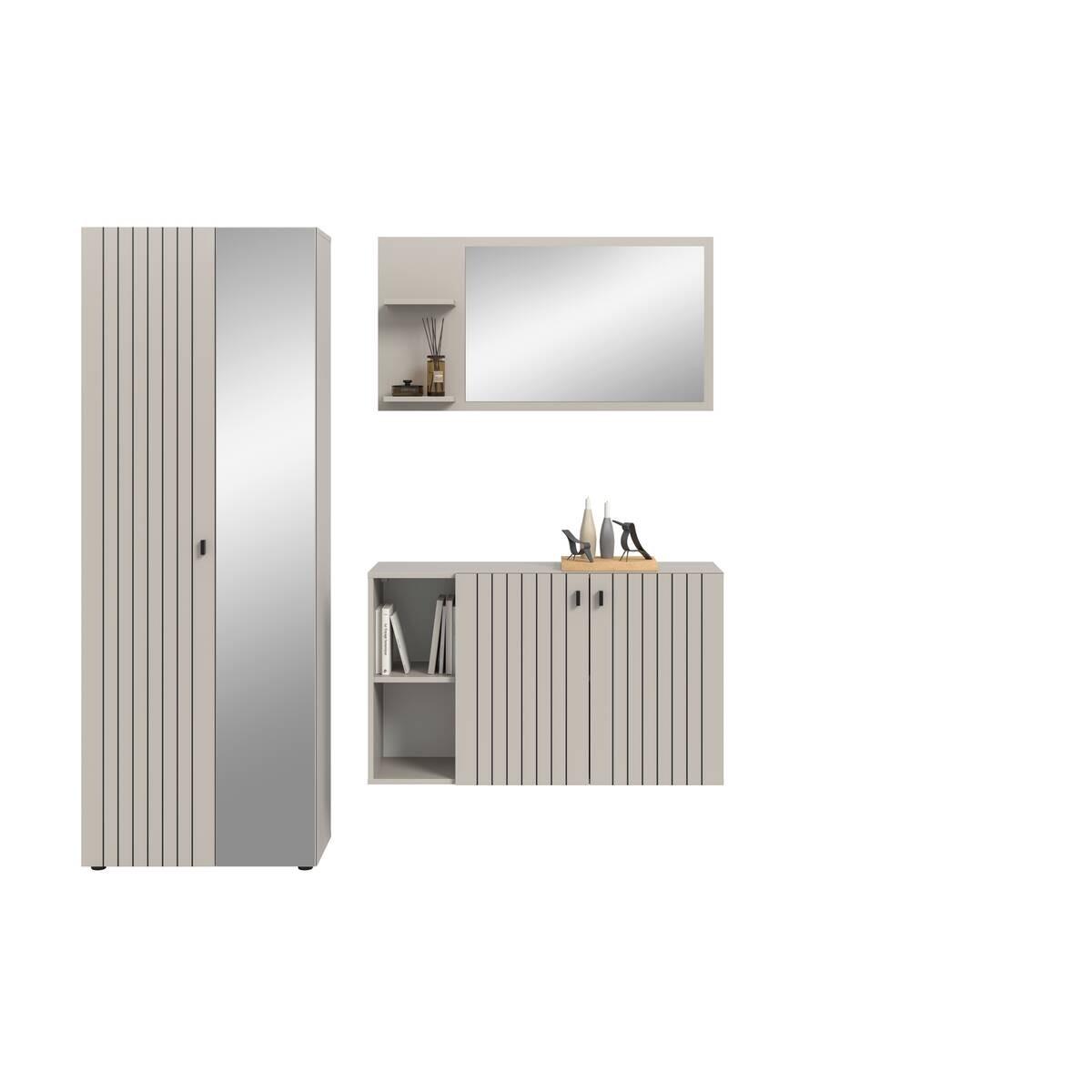 Garderobenset STATION Cashmere B/H/T: ca. 191x192x37 cm