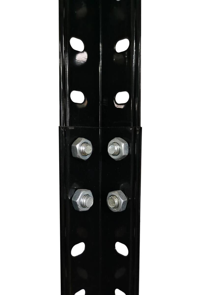 Schwerlaststeckregal schwarz B/H/T: ca. 75x150x40 cm