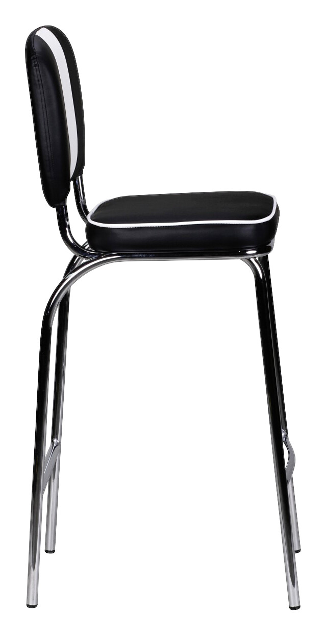 Barhocker schwarz weiß Kunstleder Kunstleder B/H/T: ca. 40x110x38 cm
