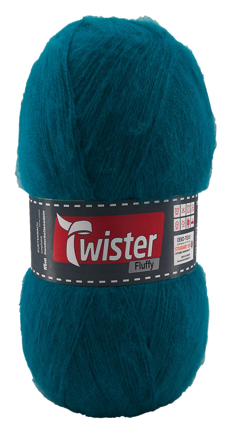 Twister Handstrickgarn Fluffy petrol L: ca. 16000 cm