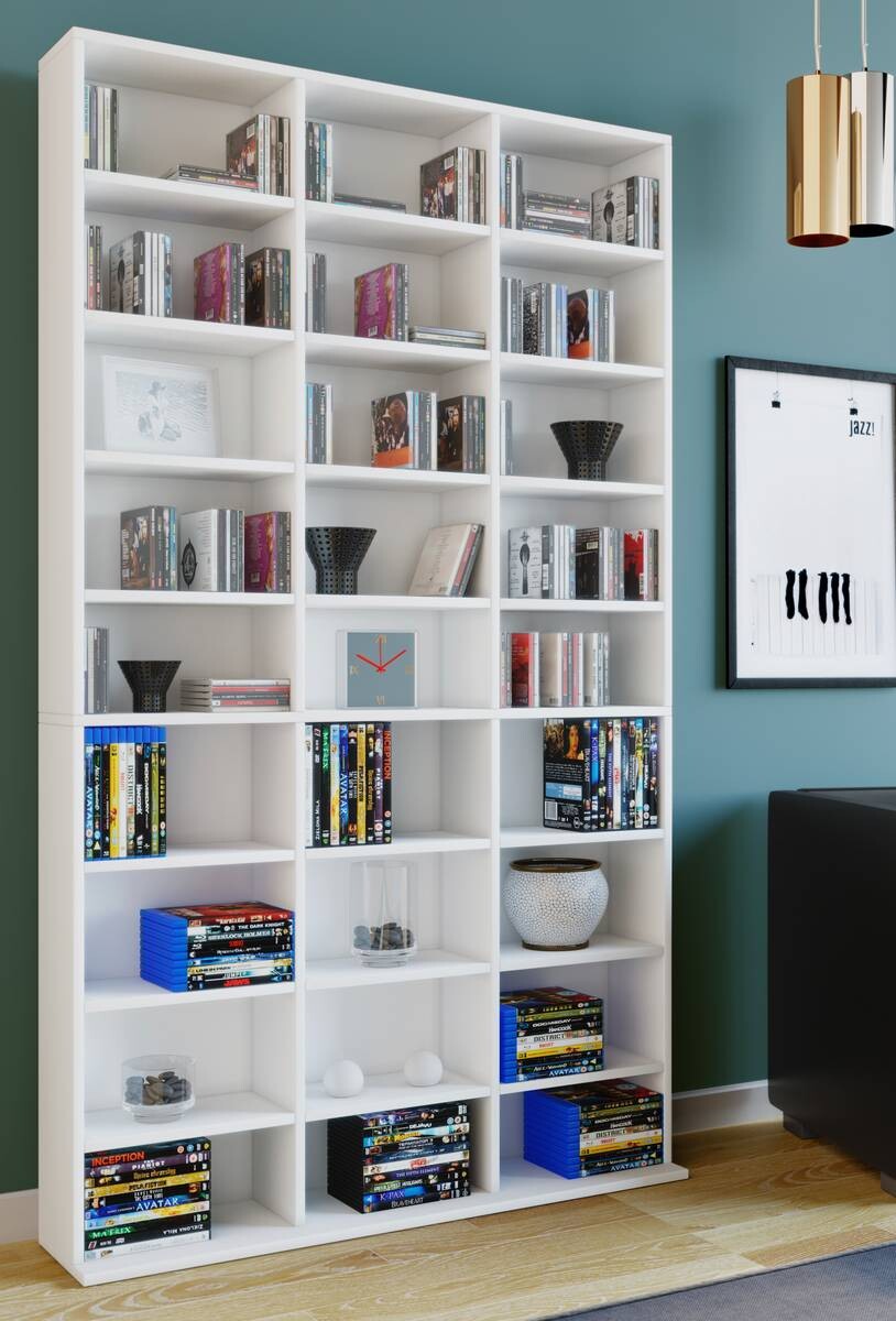 Regal Megosa Maxi weiß Holzwerkstoff B/H/T: ca. 102x183x23 cm