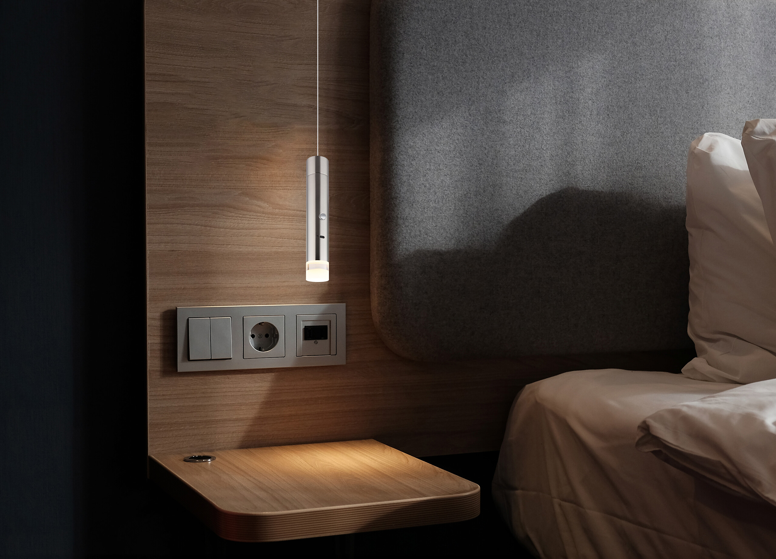 GLOBO LED-Hängeleuchte klar nickel matt Metall Acryl H/D: ca. 120x3,8 cm 1.0 Brennstellen