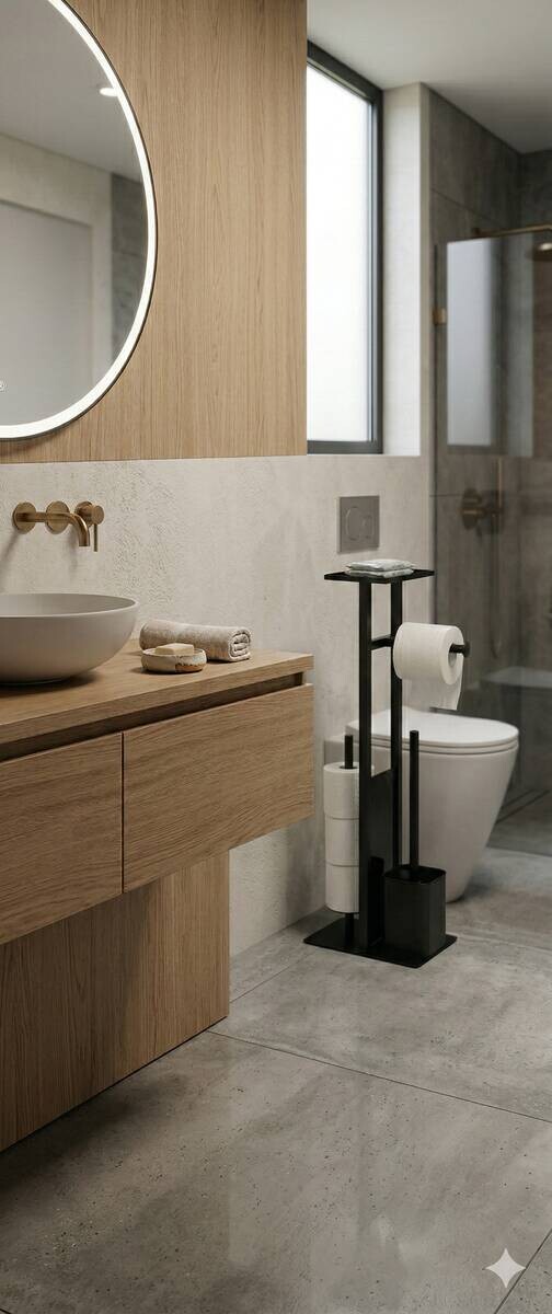 Sensation Stand-WC-Garnitur Turin schwarz Edelstahl