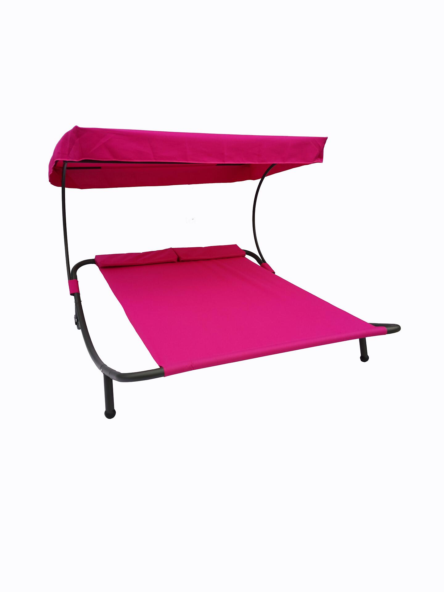 VCM Doppelliege Bindox rot Polyester-Mischgewebe B/H/T: ca. 130x137x200 cm