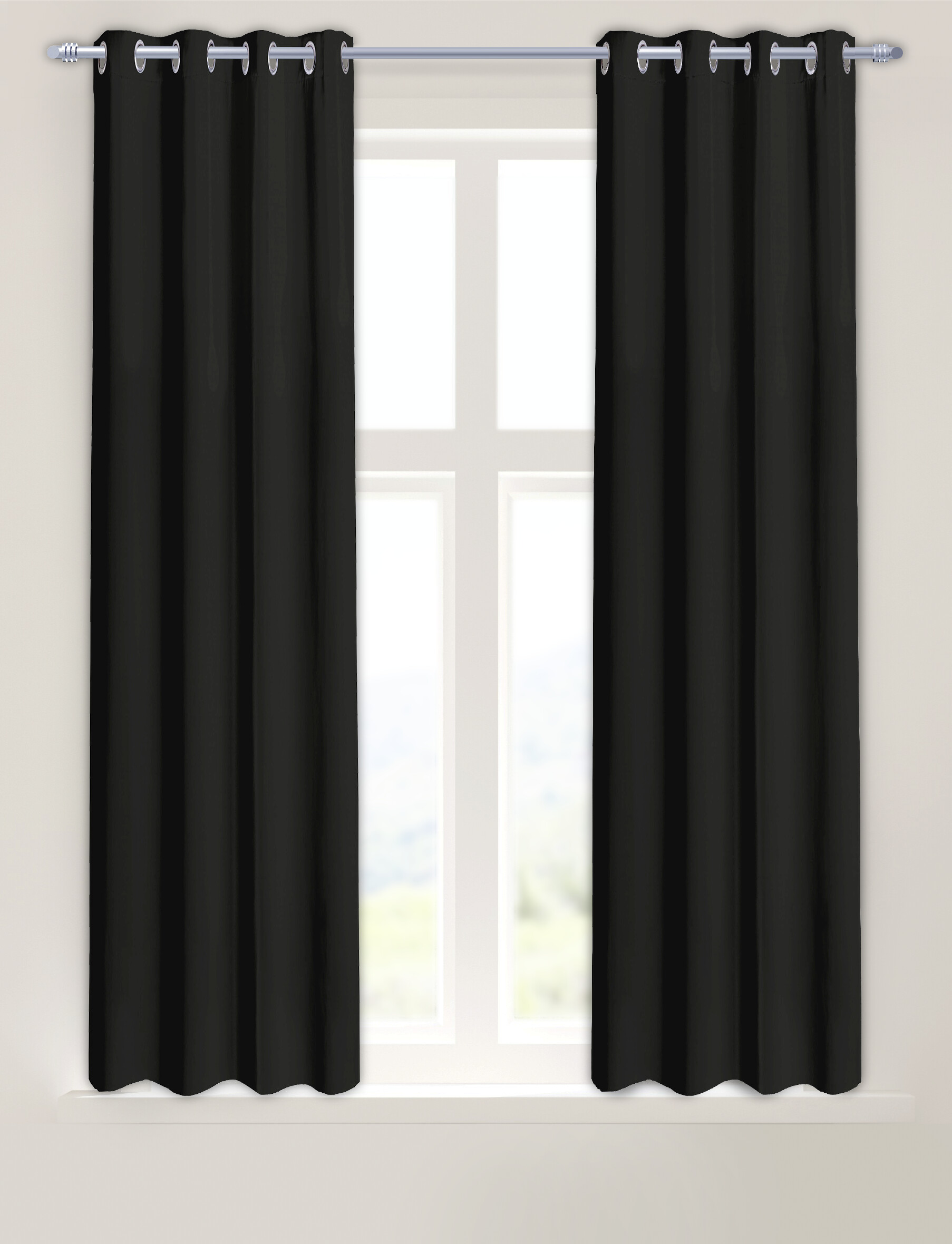 Verdunklungsvorhang Darkness schwarz B/L: ca. 135x175 cm