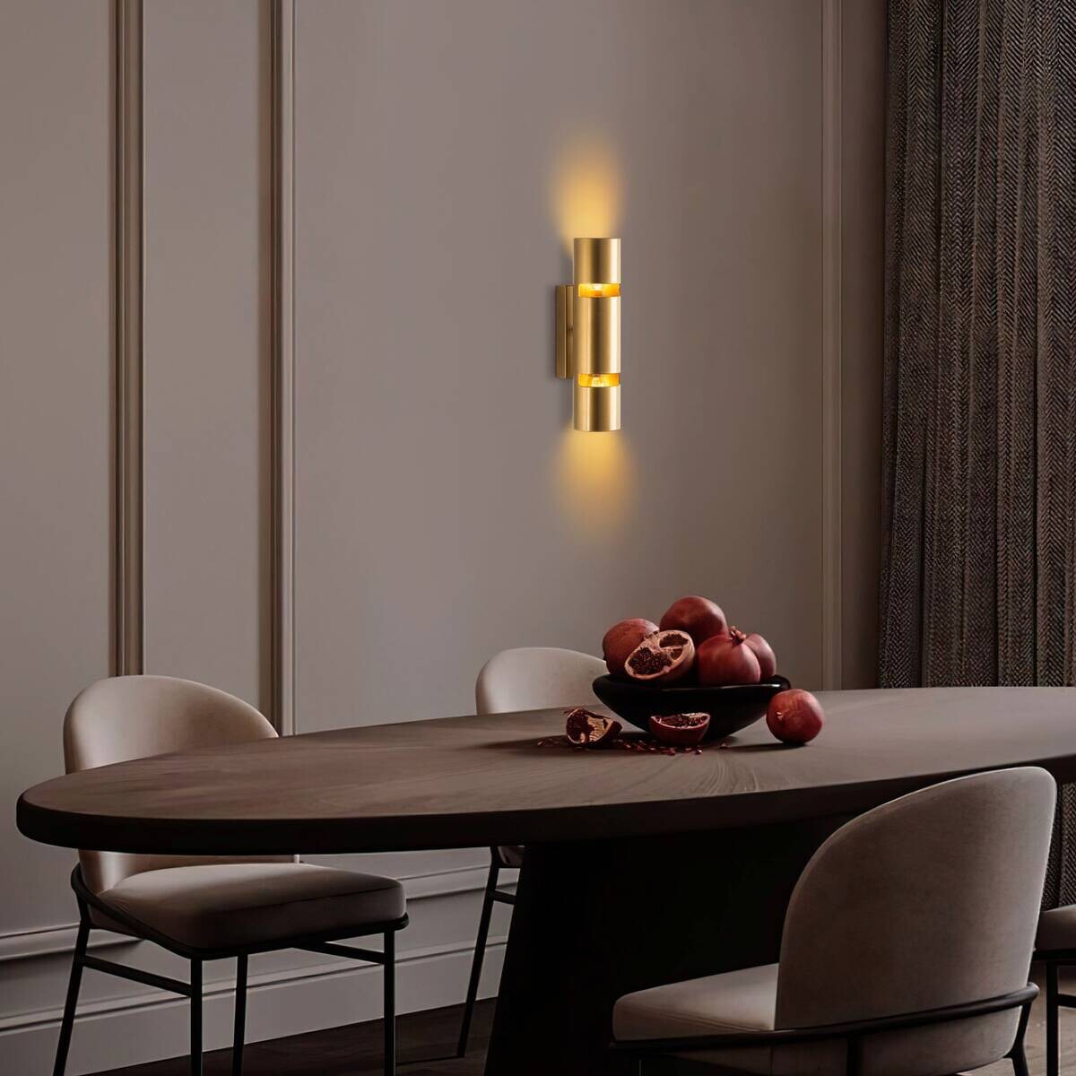 Opviq Wandleuchte gold Metall B/H/L: ca. 30x13x8 cm E14 1 Brennstellen