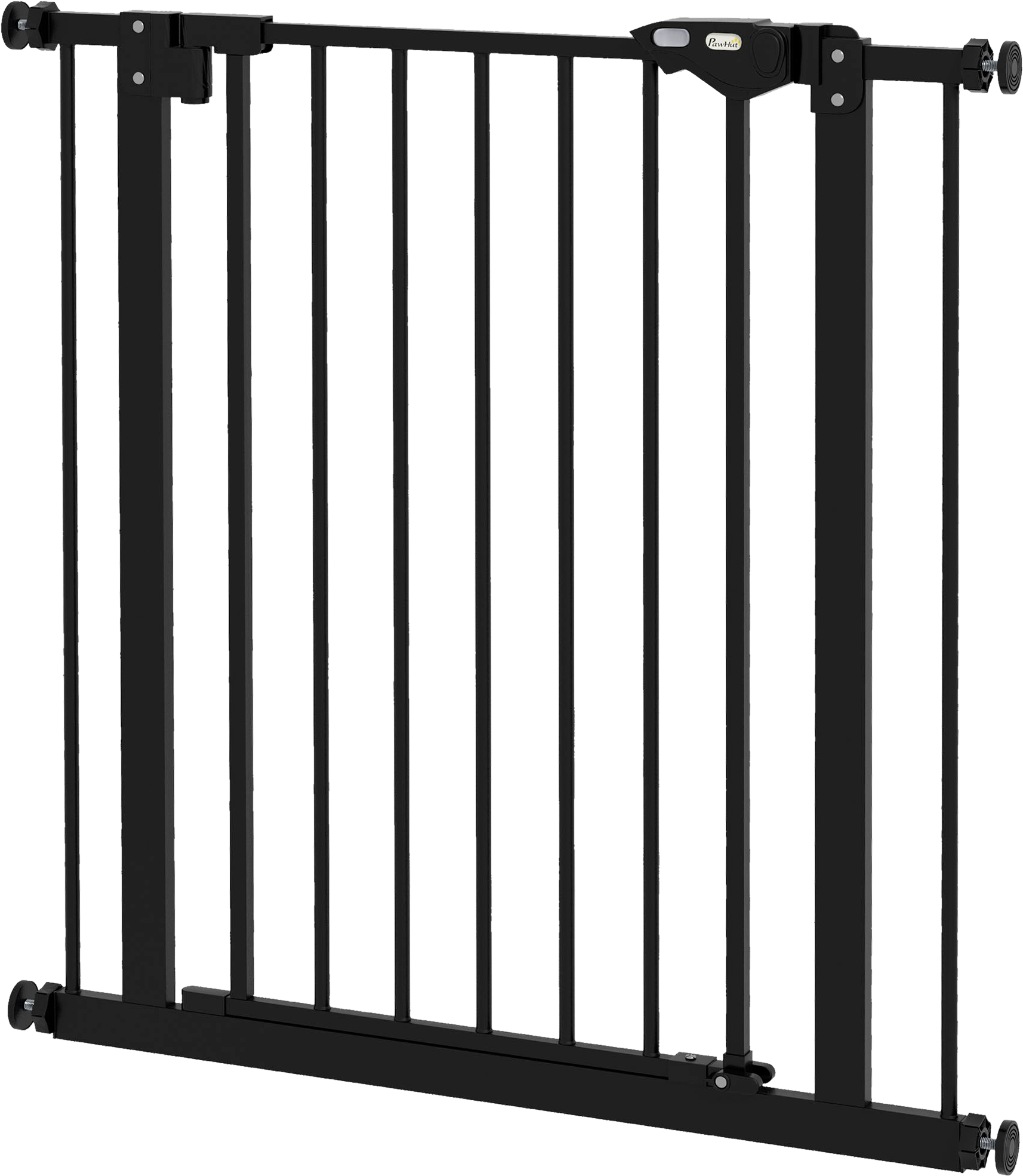 PawHut Türschutzgitter schwarz Kunststoff B/H/L: ca. 2x77x80 cm