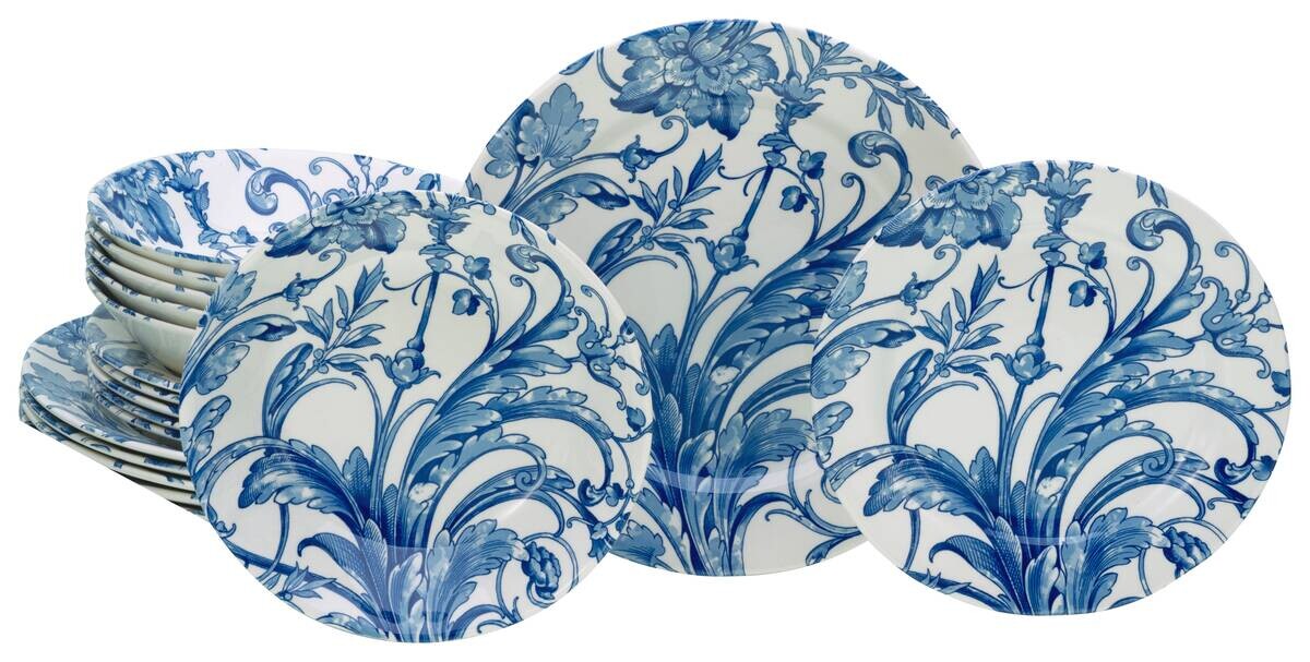 CreaTable Tafelservice Venecia rot Steingut 18 tlg.