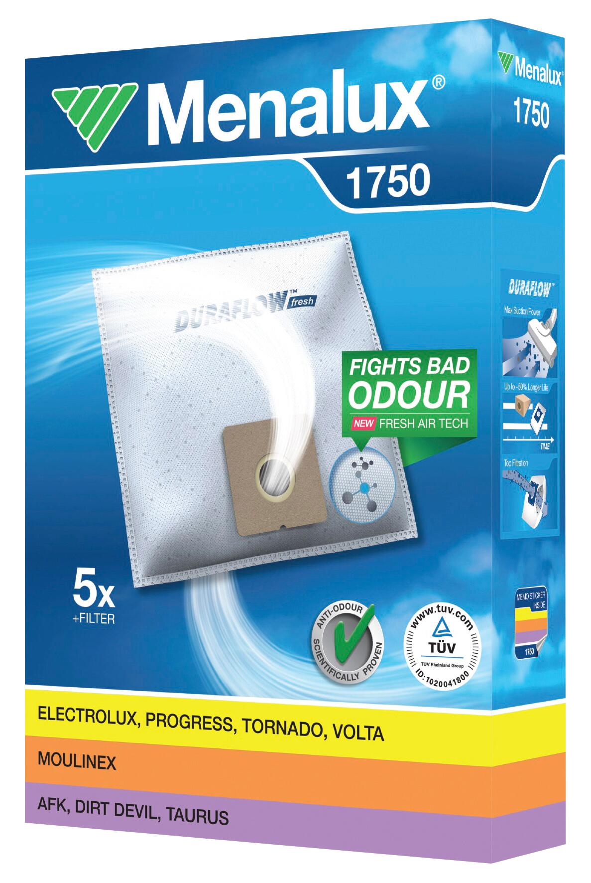 Menalux Staubsaugerbeutel 1750 Kunststoff