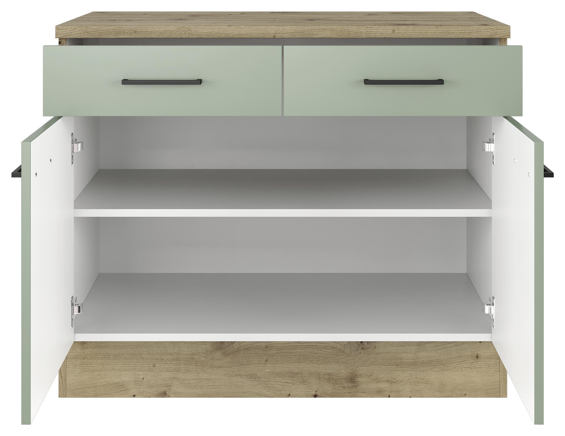 Unterschrank Cara grün B/H/T: ca. 100x85x60 cm