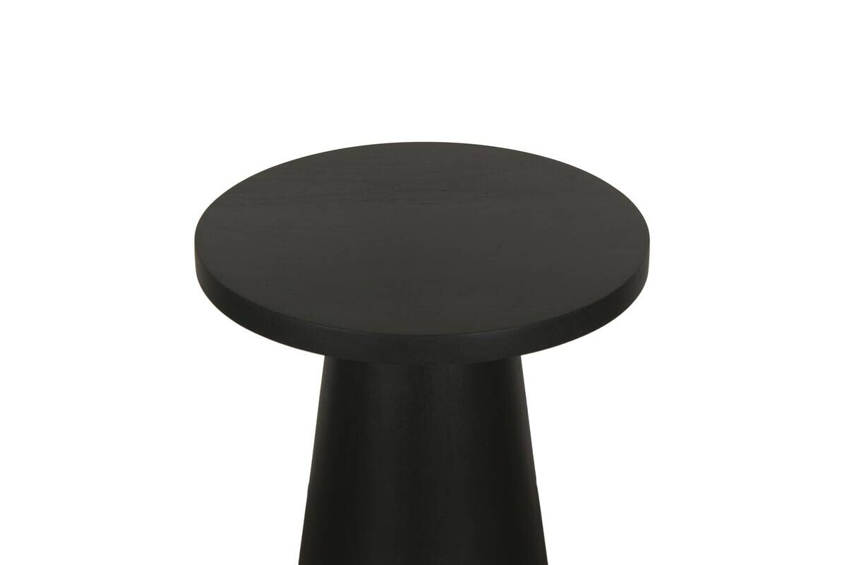 Beistelltisch CONE schwarz lackiert Akazie H/D: ca. 60x35 cm