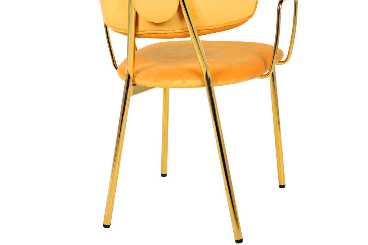 Stuhl Kian 200 2er-Set orange Microfaser B/H/T: ca. 63x80x51 cm