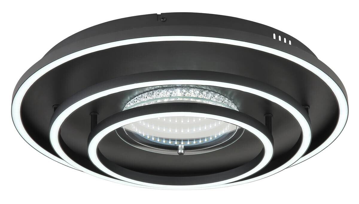 GLOBO Deckenleuchte mattschwarz Metall Aluminium H/D: ca. 10,8x51,1 cm 1 Brennstellen