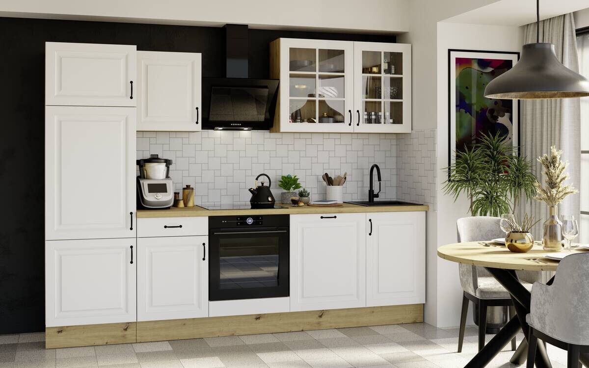 Küchenblock Stina weiß B/H/T: ca. 280x219x60 cm