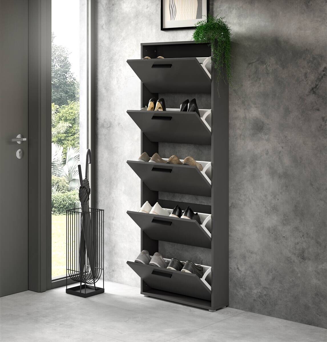 Schuhkipper SAM anthrazit B/H/T: ca. 59x169x17 cm