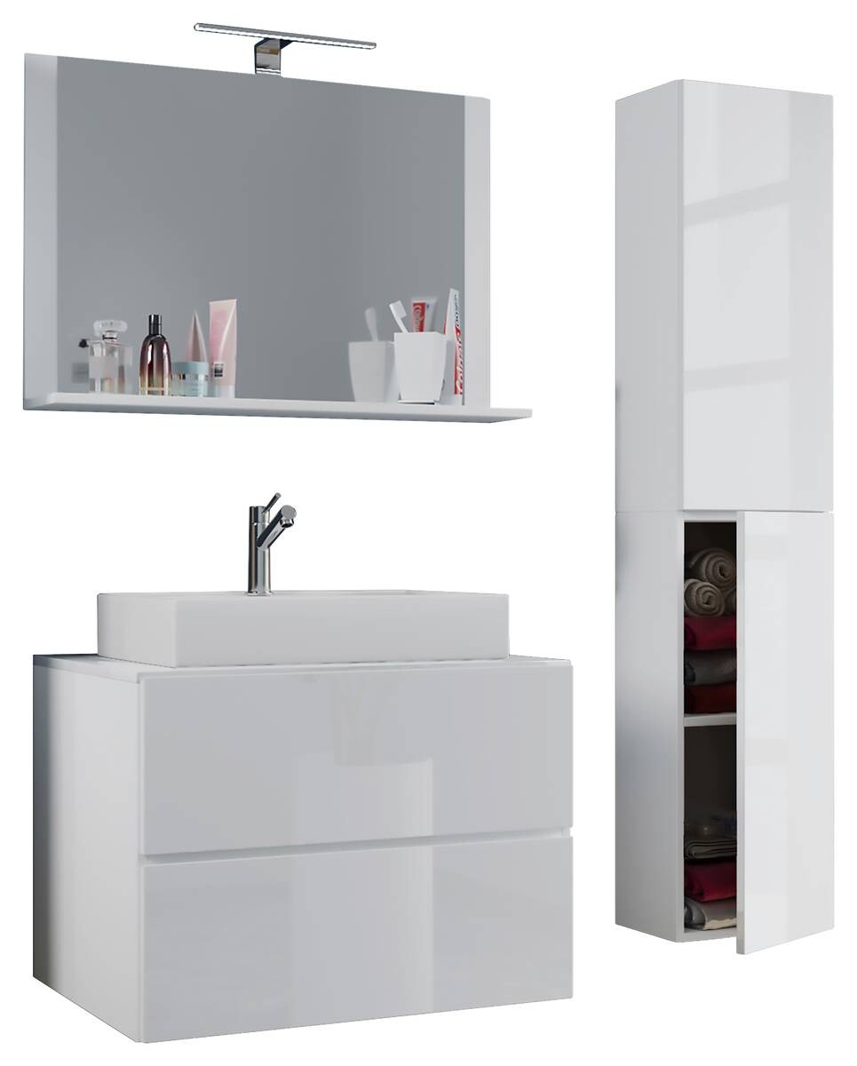 Waschplatz 4tlg-Lendas weiß weiß B/H/T: ca. 80x52x52 cm