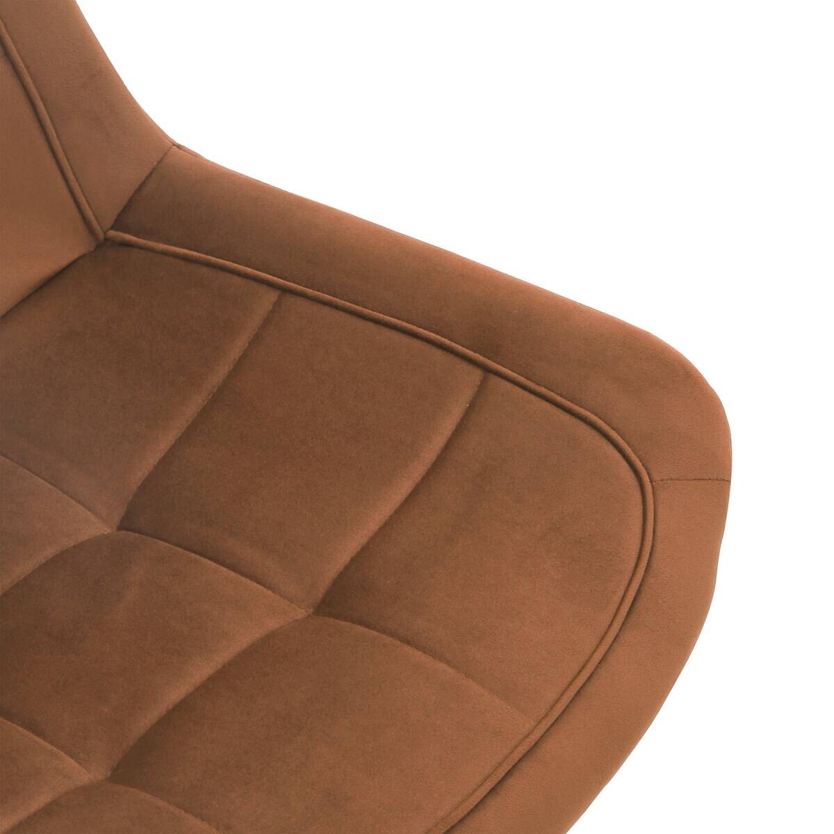 Stuhl KIRA braun Samtoptik B/H/T: ca. 59,5x82,5x49 cm