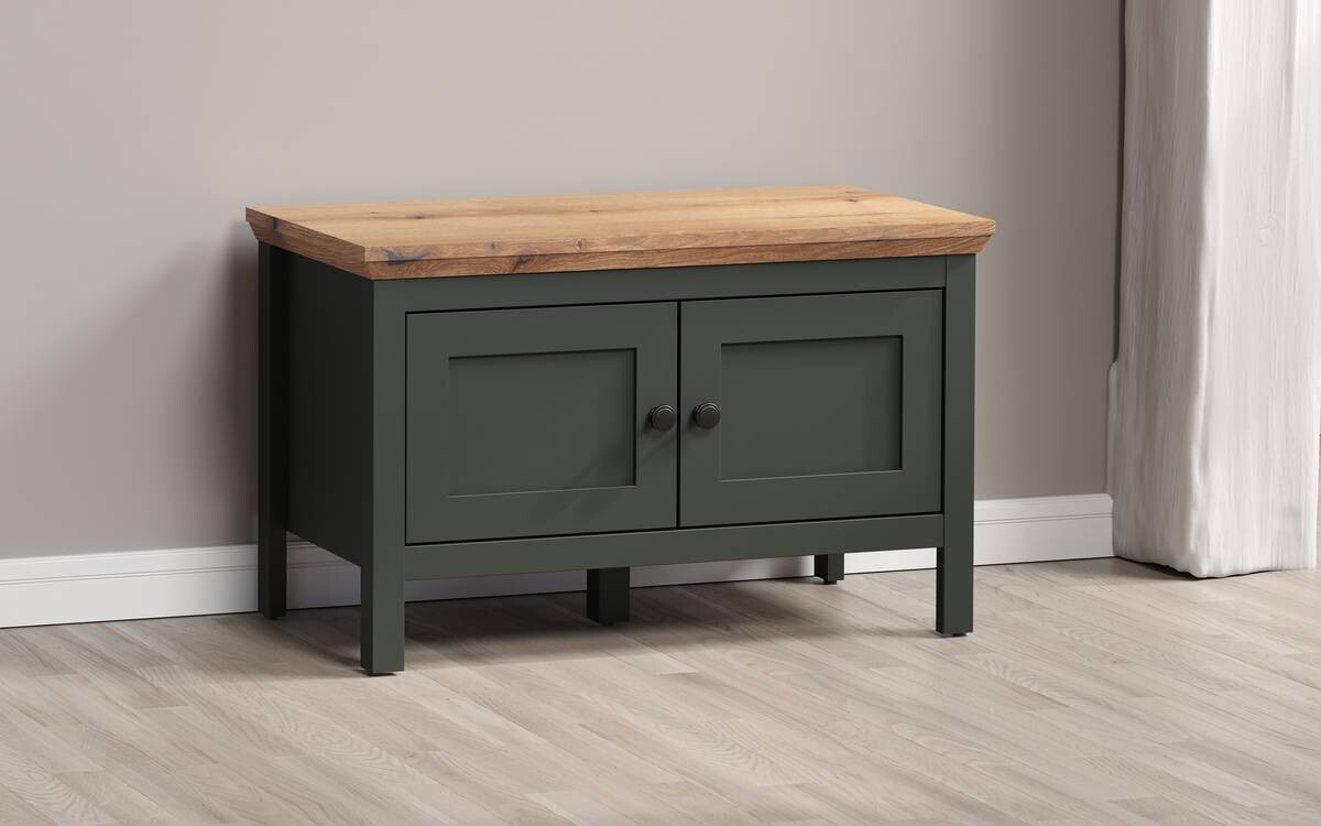 Sitzbank Stanton tannengrün Eiche Evoke Coast Nachbildung B/H/T: ca. 77x48x39 cm