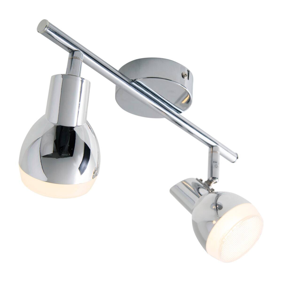 Näve Leuchten LED-Spot Chrom Kunststoff Metall B/H/T: ca. 30x13x8 cm 2 Brennstellen