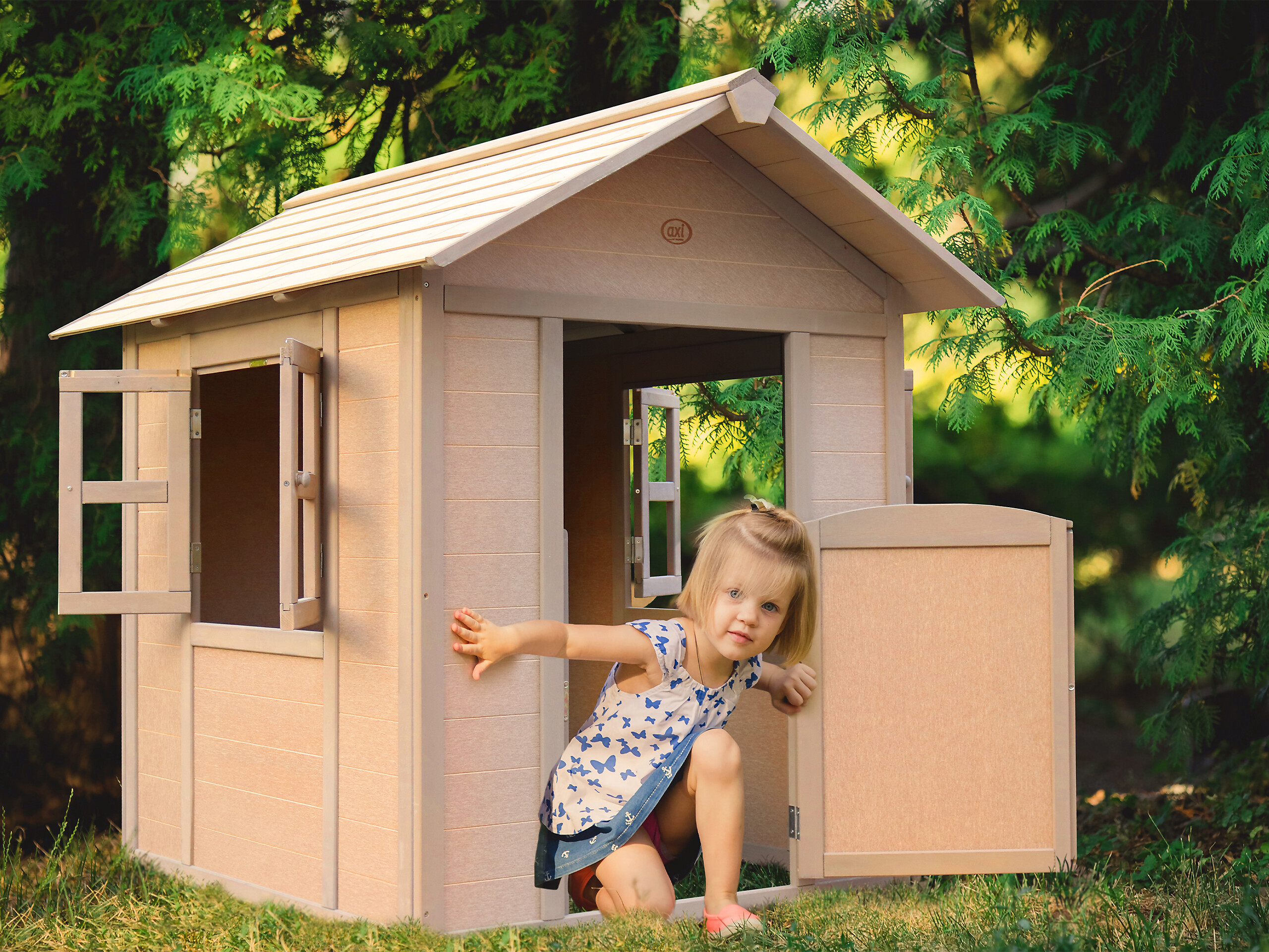 AXI Spielhaus Valley Green Lakeside natur B/H/T: ca. 111x133x135 cm