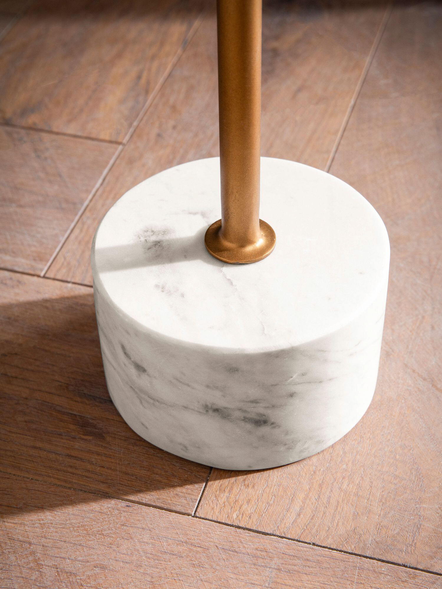 Beistelltisch weiß gold Marmor B/H/T: ca. 30x56x30 cm