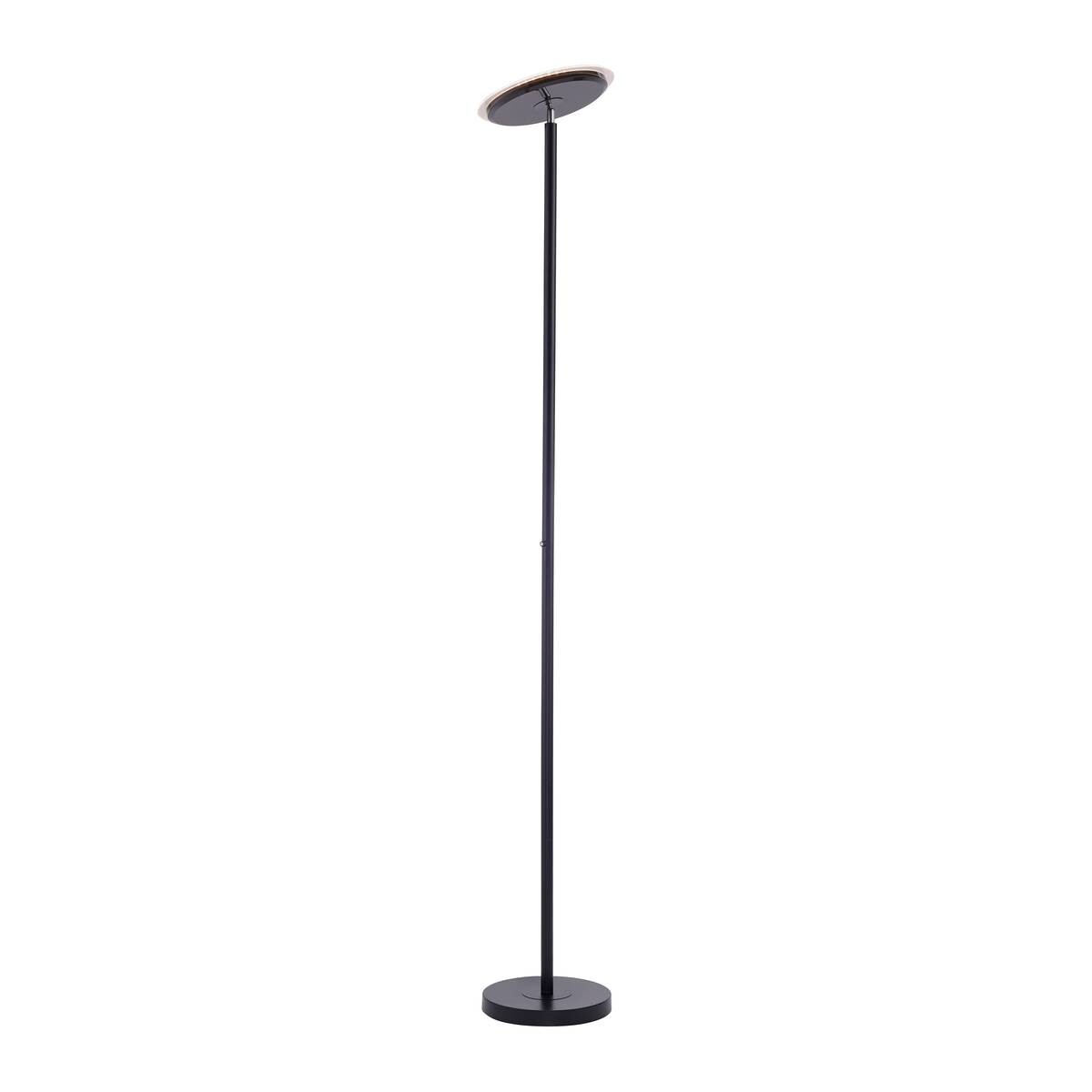 Just Light LED-Deckenfluter HANS 11729-18 schwarz Kunststoff Eisen H/D: ca. 181x30 cm 1 Brennstellen