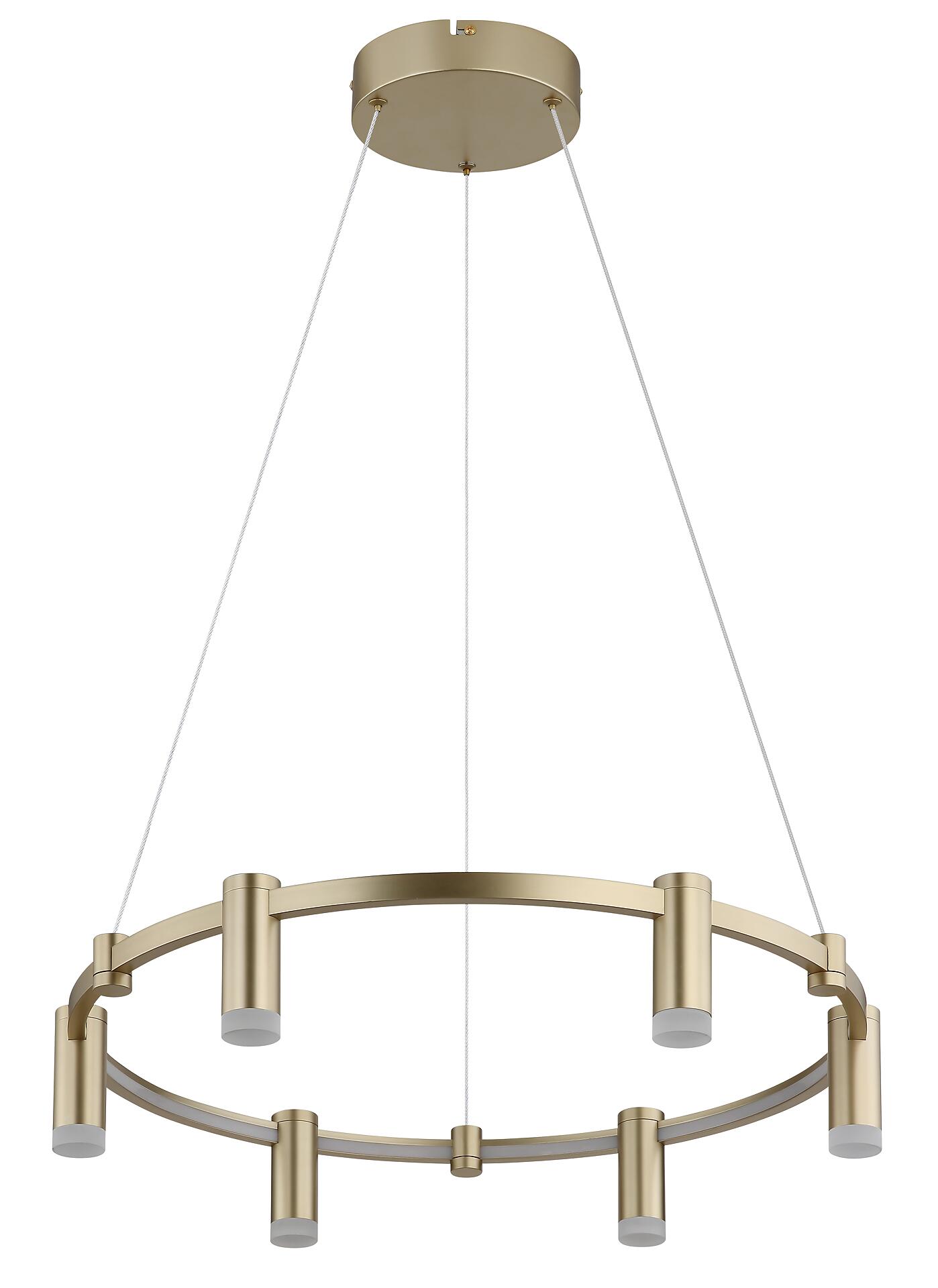 GLOBO Hängeleuchte Opal gold Acryl Aluminium Metall H/D: ca. 120x62 cm 1.0 Brennstellen