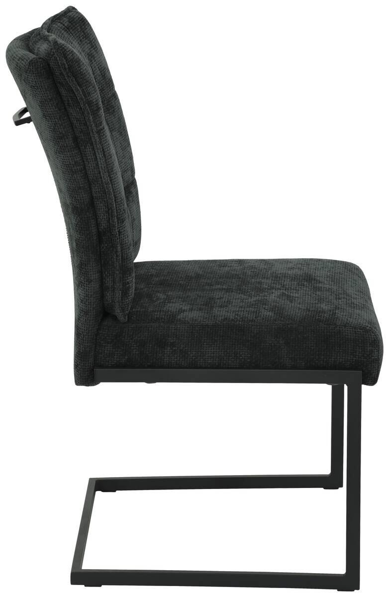 Schwingstuhl Olivia, 2er-Set anthrazit Microfaser Webstoff B/H/T: ca. 52x98x66 cm