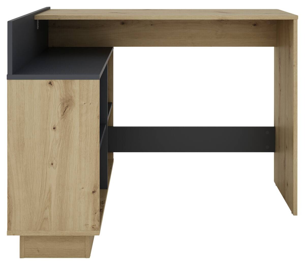 Eckschreibtisch BERNI Eiche Graphit B/H/T: ca. 102x77,5x80 cm