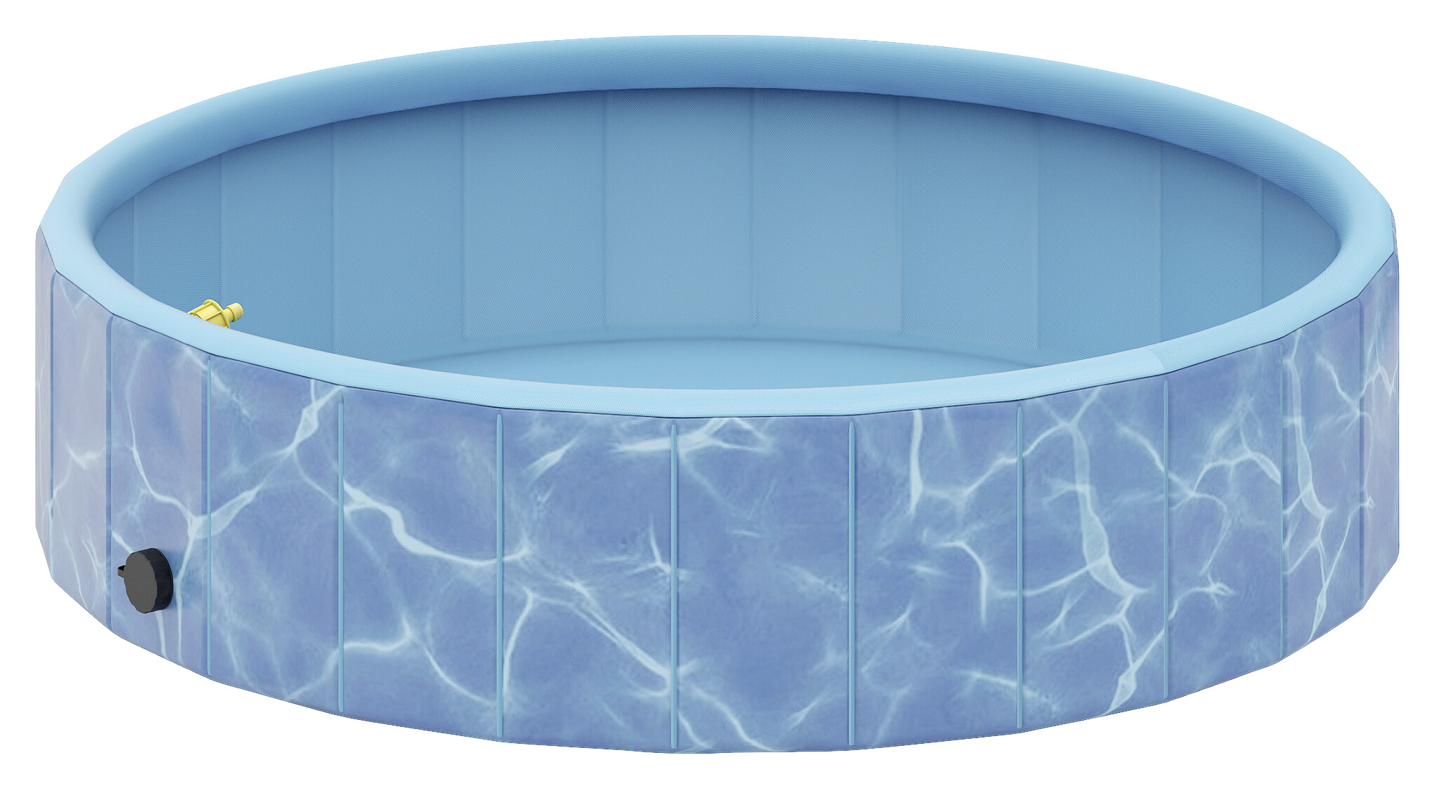 PawHut Hundepool blau Kunststoff B/H/L: ca. 120x30x120 cm