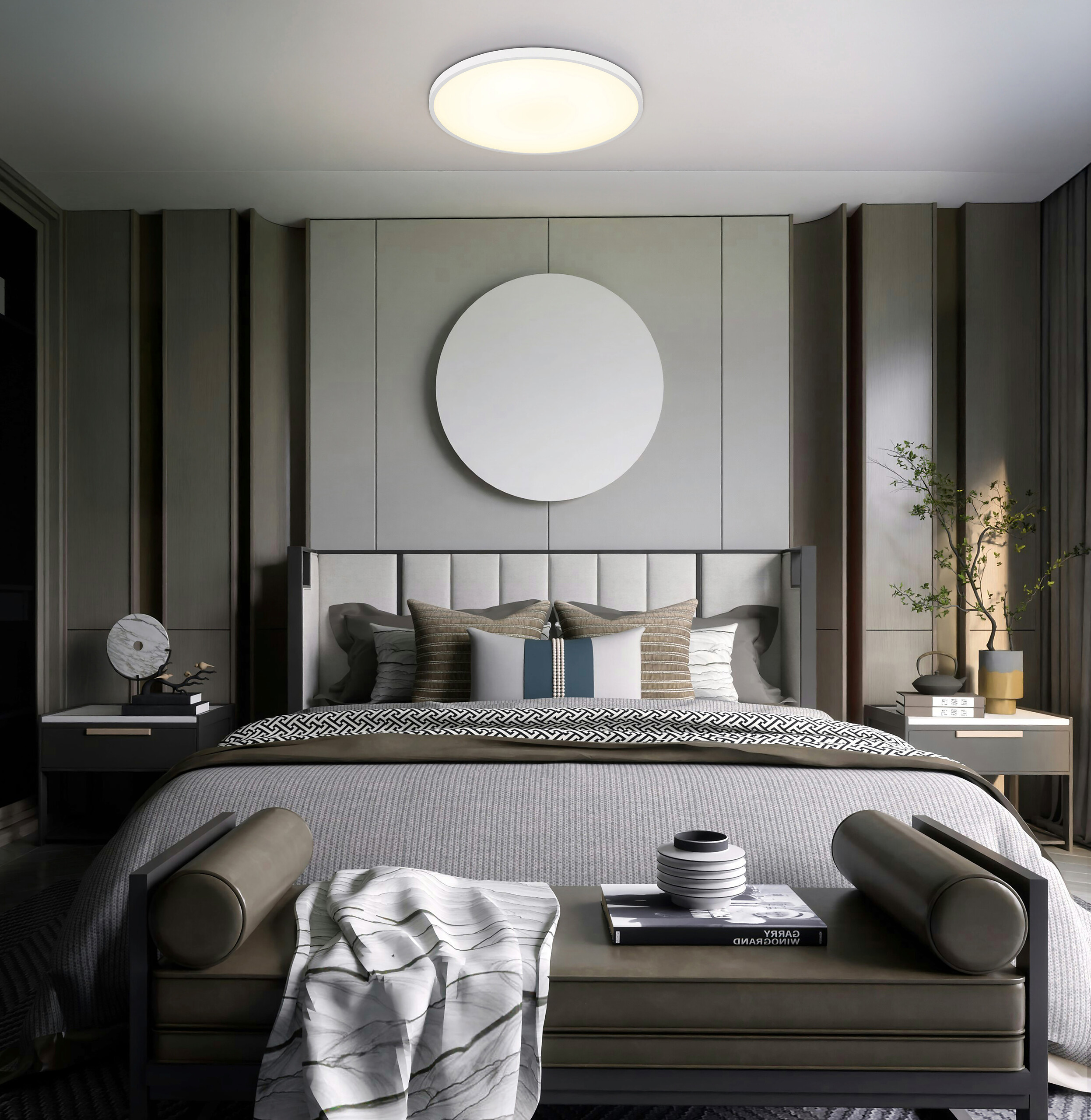 GLOBO Deckenleuchte weiß Opal Kunststoff H/D: ca. 4x40 cm 1 Brennstellen