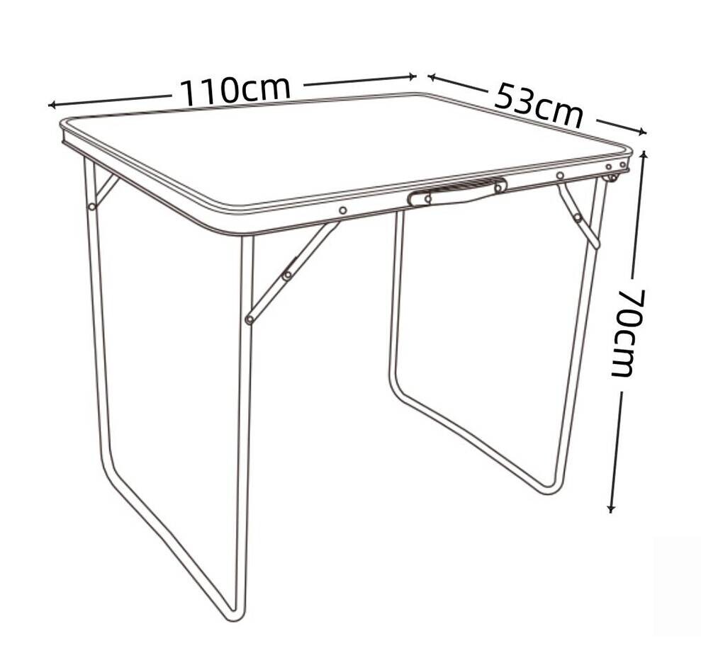 VCM Campingtisch Galdas weiß Metall B/H/T: ca. 110x70x53 cm