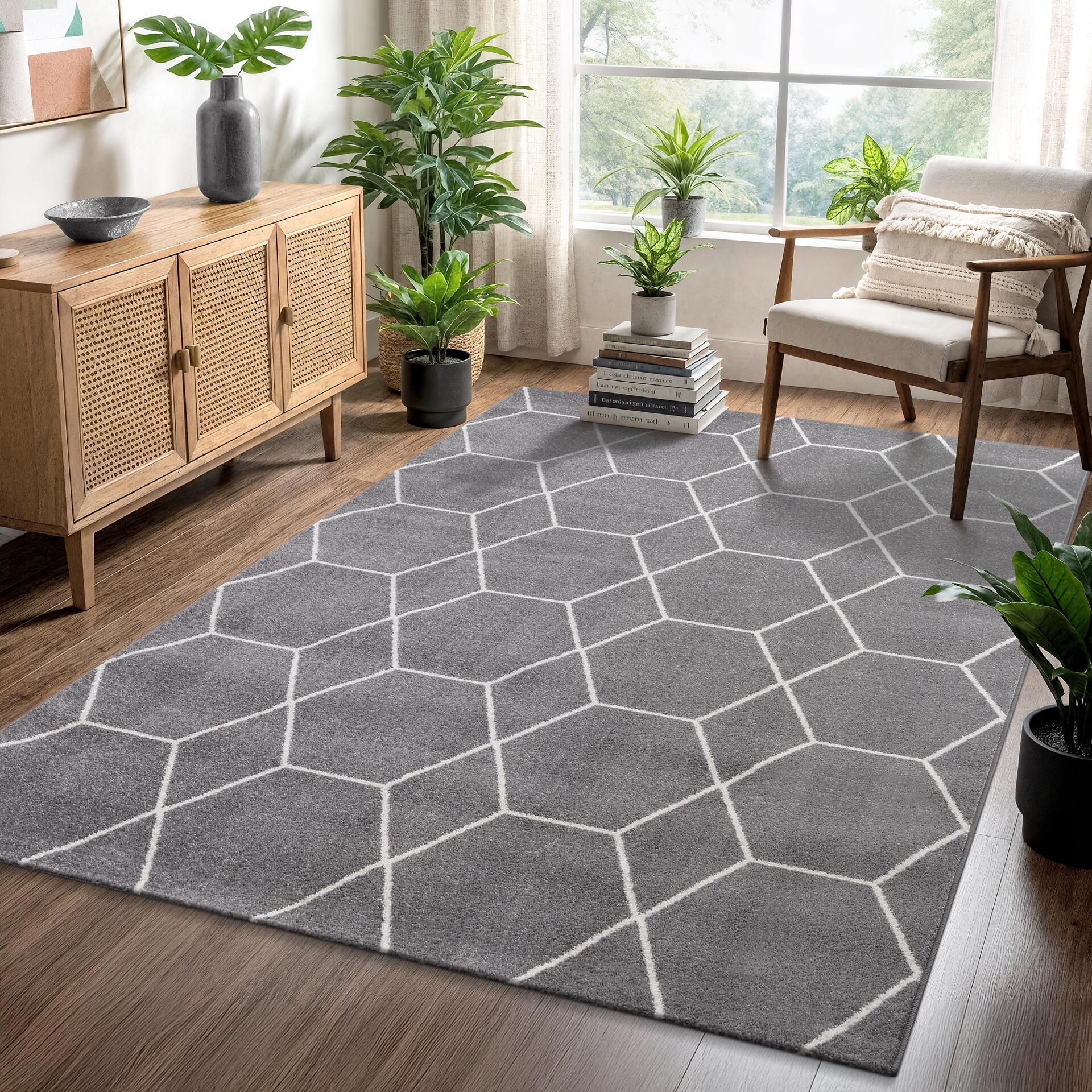 Sanat Teppich Trellis grau B/L: ca. 120x170 cm Sanat Teppich Trellis grau B/L: ca. 120x170 cm