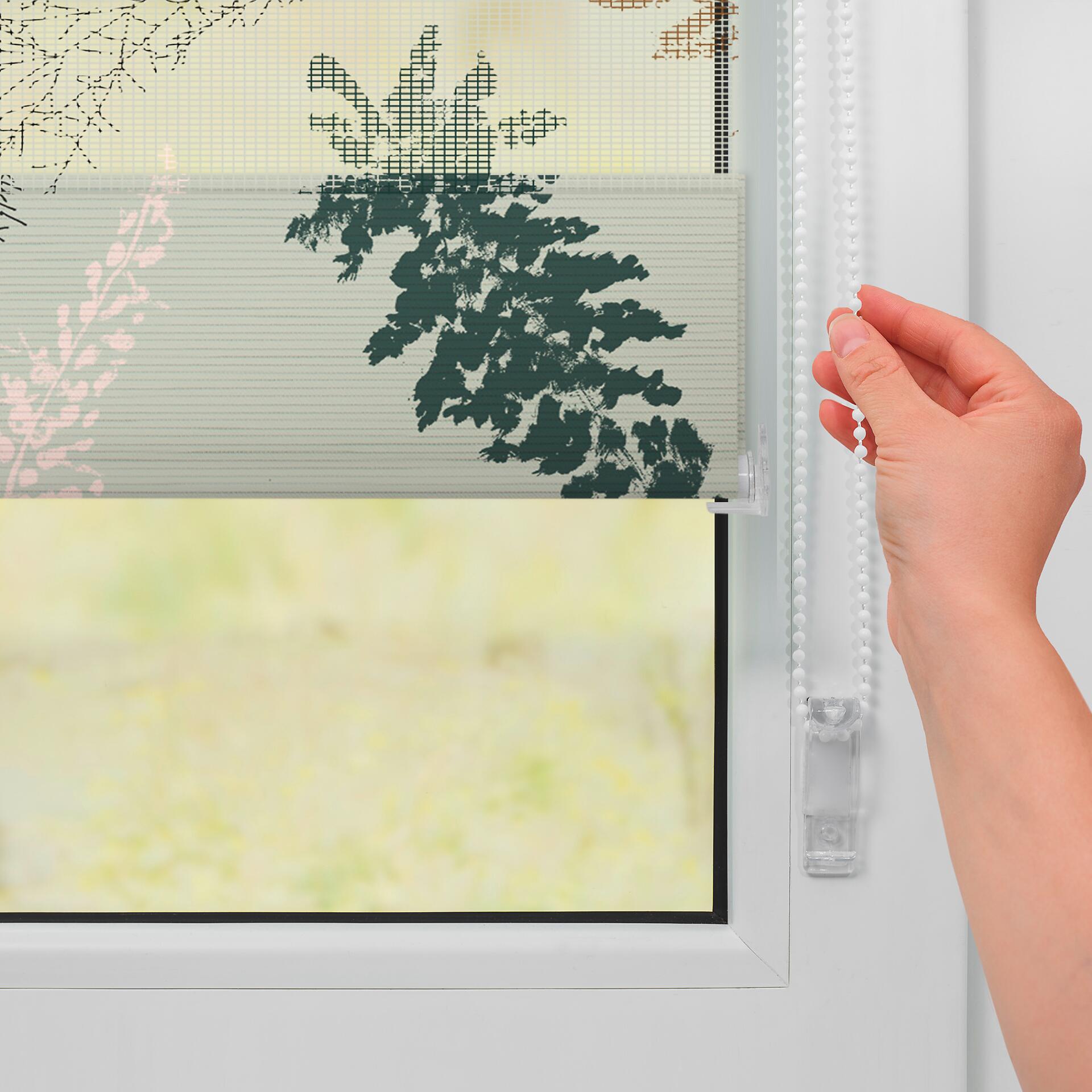 LICHTBLICK Doppelrollo Duo Fir Branches blau B/T: ca. 100x150 cm