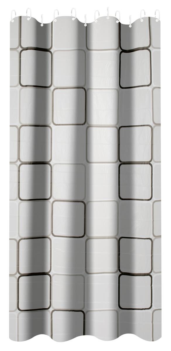 Acus Duschvorhang Window creme taupe Textil B/L: ca. 180x200 cm