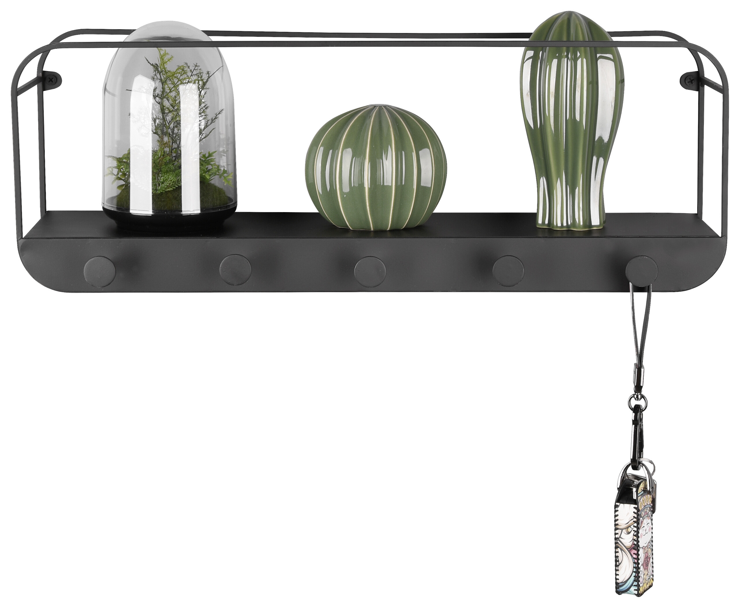 Wandregal Linda schwarz B/H/T: ca. 50x18x15 cm