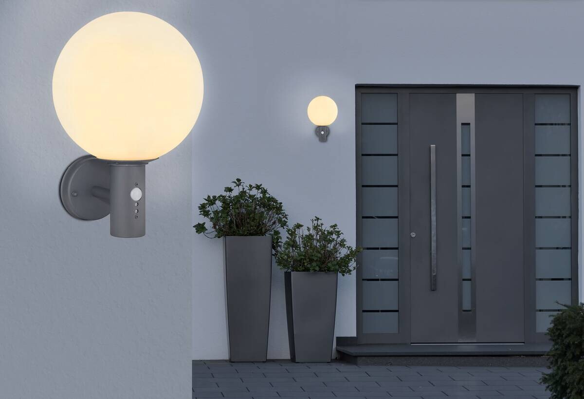 LED-Außenleuchte anthrazit weiß B/H/D: ca. 25x37x25 cm