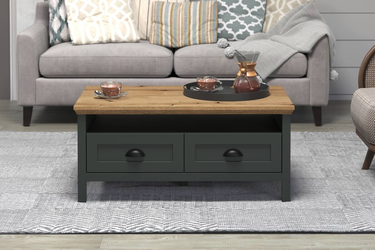 Couchtisch Stanton tannengrün Eiche Evoke Coast Nachbildung B/H/T: ca. 101x45x60 cm