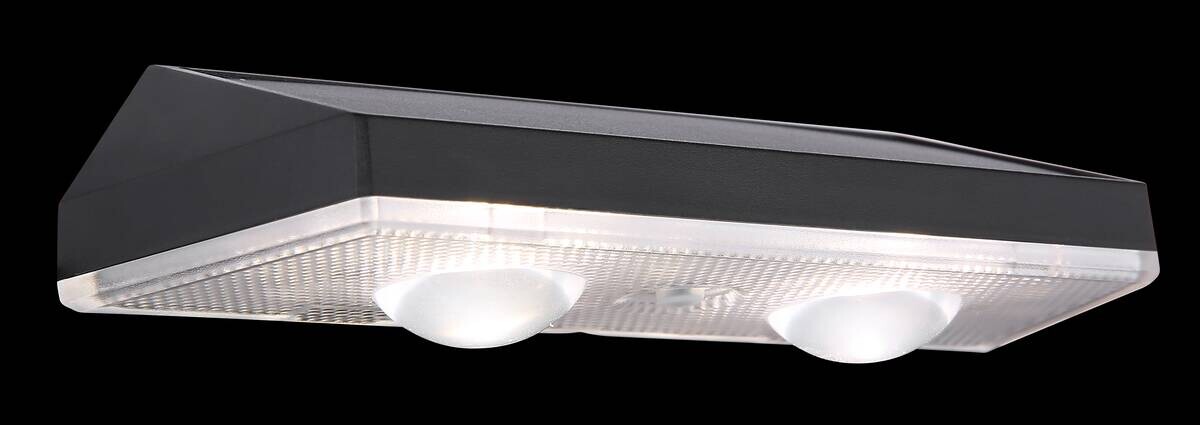 Solarleuchte transparent mattschwarz Kunststoff B/H: ca. 14x3,7 cm