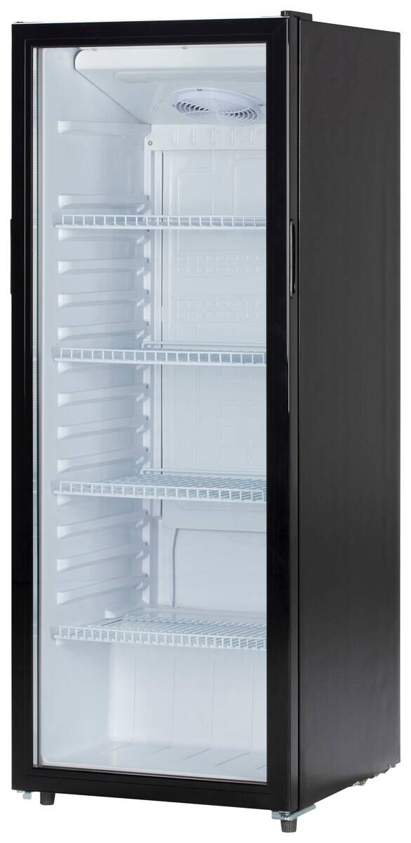 POCOline Glastürkühlschrank GTK144-235 DB schwarz B/H/T: ca. 54x144x55 cm