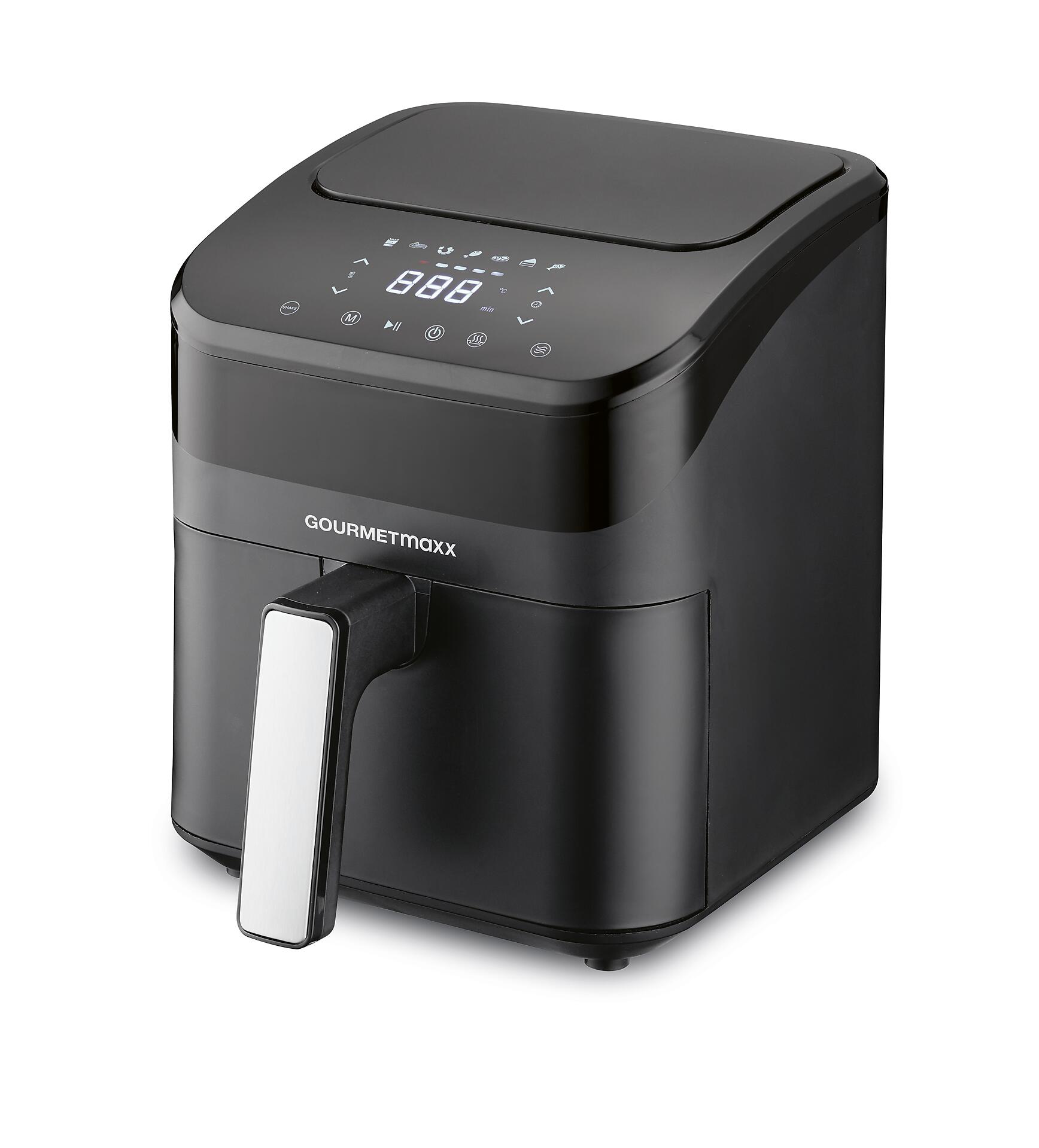 GOURMETmaxx Heißluftfritteuse schwarz Metall B/H/L: ca. 24x28,6x34,9 cm ca. 4 l