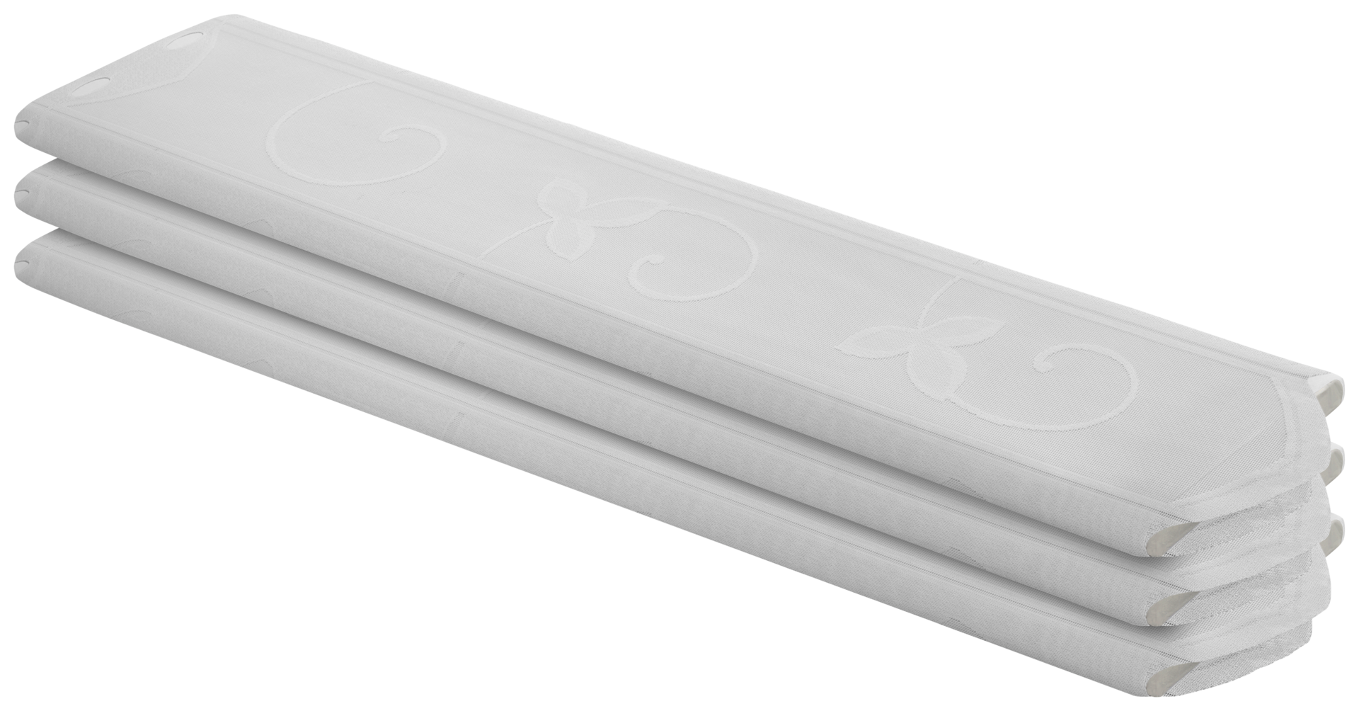 Scheibengardinen-Meterware weiß H: ca. 75 cm