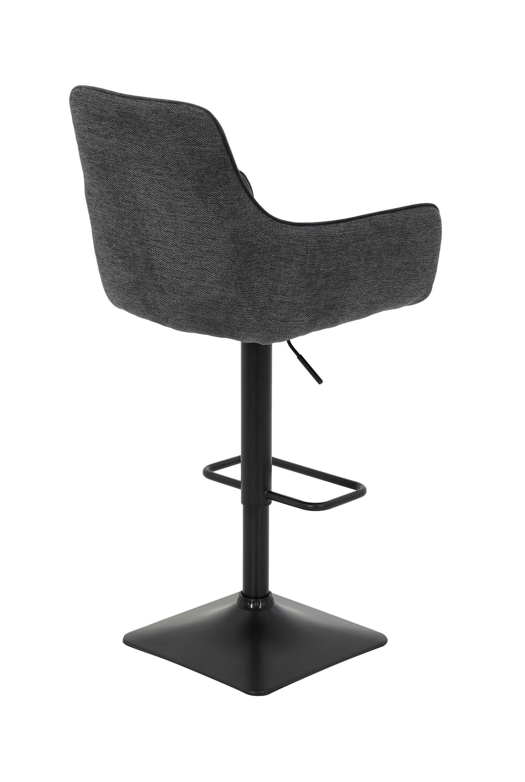 Barhocker Dora, 2er-Set anthrazit Webstoff Samtoptik B/H/T: ca. 51x117x57 cm