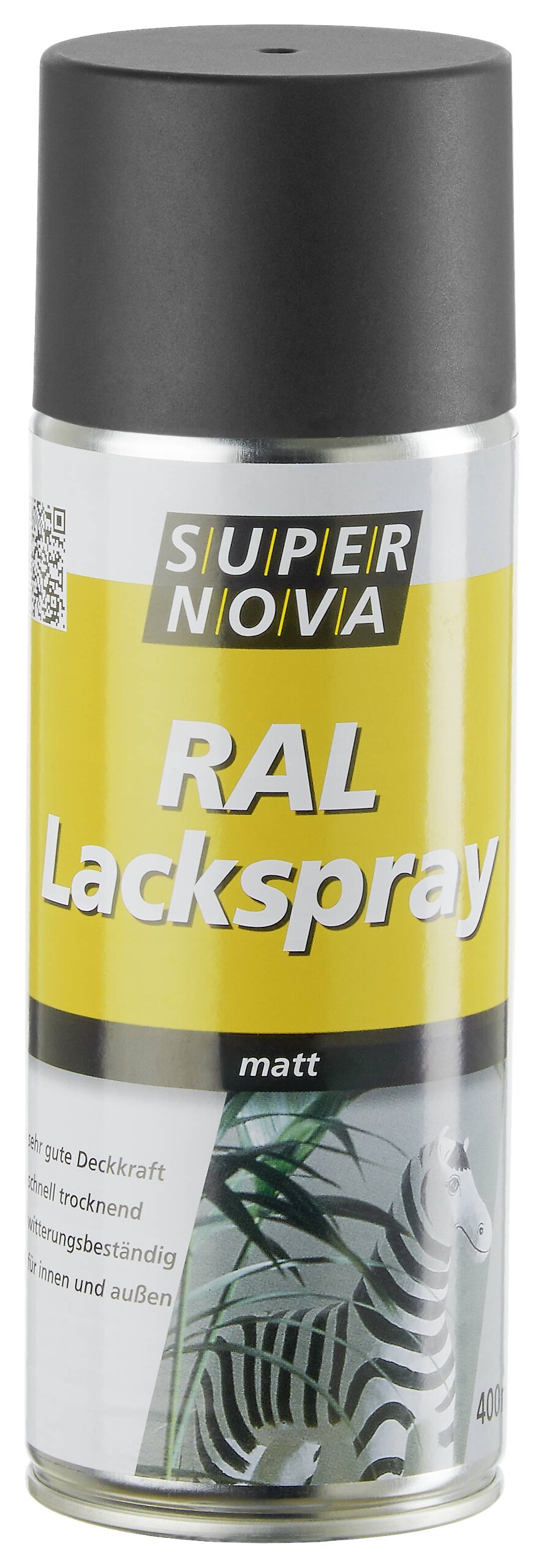Super-Nova Lackspray tiefschwarz seidenmatt ca. 0,4 l